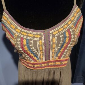 Olive Green w/Embroidery bust - fully lined